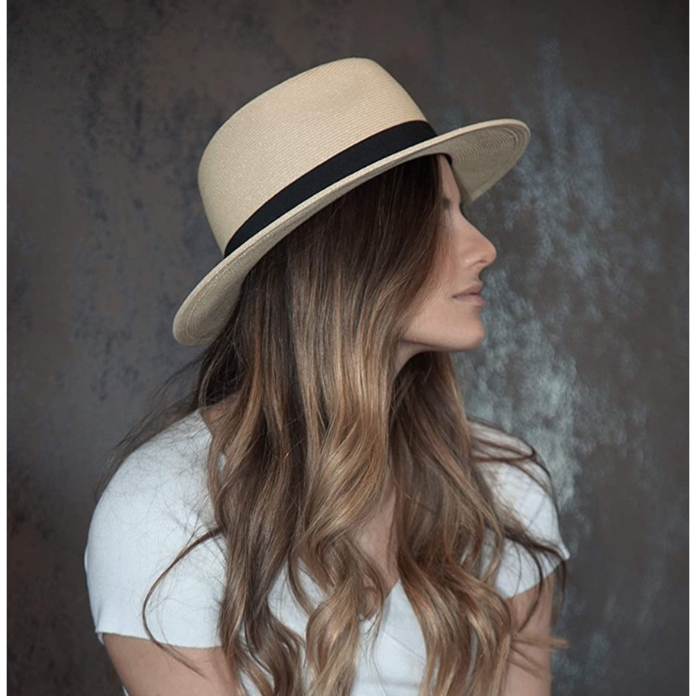 Sun straw fedora beach hat